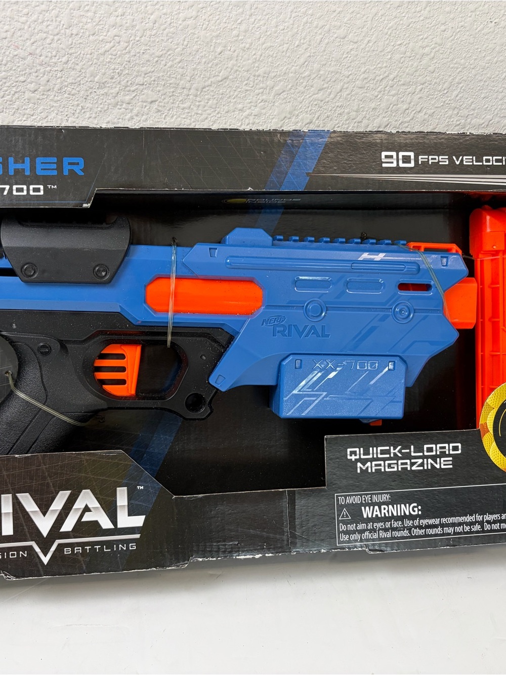 Nerf Rival Blue and Orange Quick-Load Magazine Blaster